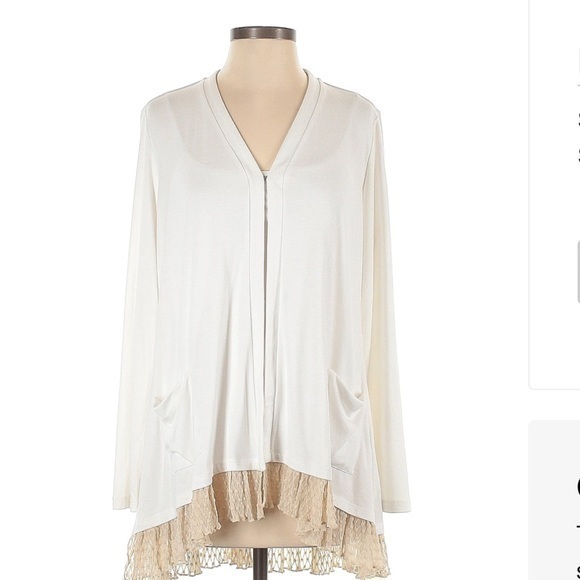 LOGO by Lori Goldstein Sweaters - LOGO by Lorie Goldstein Ivory Cardigan Size S
